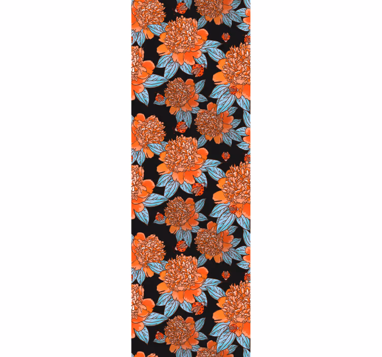 Levendig kleurrijk ontwerp behang bloemen - TenStickers