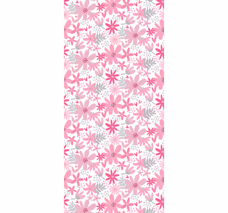 Behang bloemen roze patronen - TenStickers