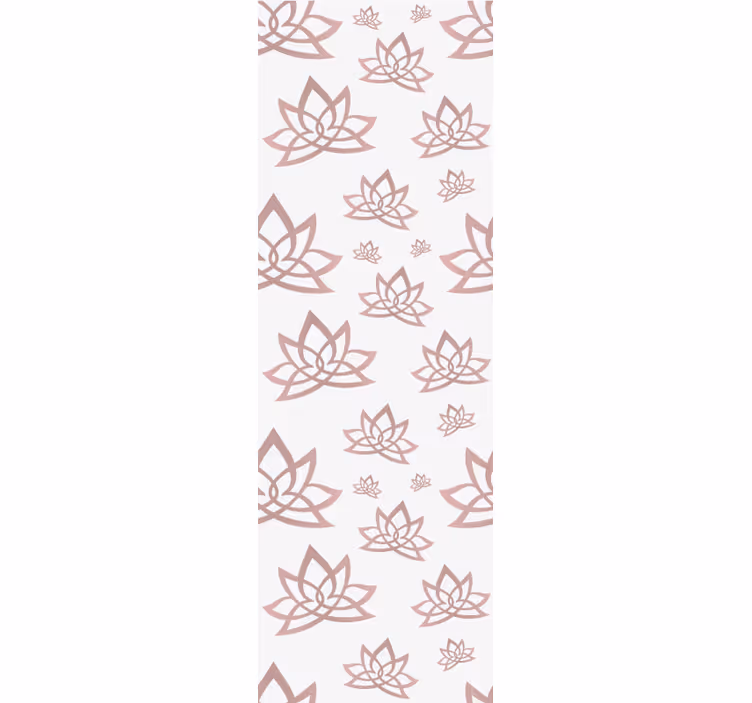 Lotus beige patroon behang bloemsierkunst - TenStickers