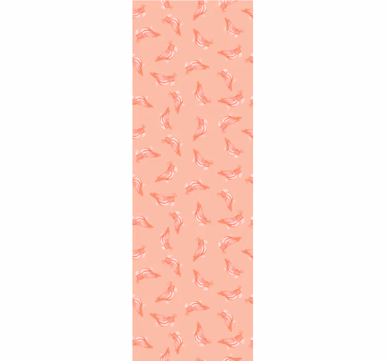 Behang vogels elegant roze patroon - TenStickers