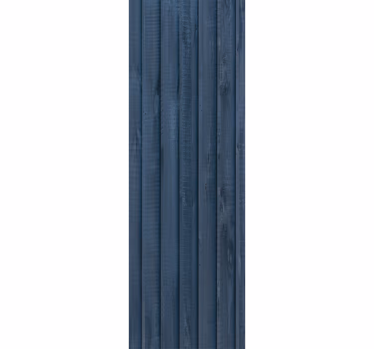 Getextureerde blauwe panelen hout behang - TenStickers