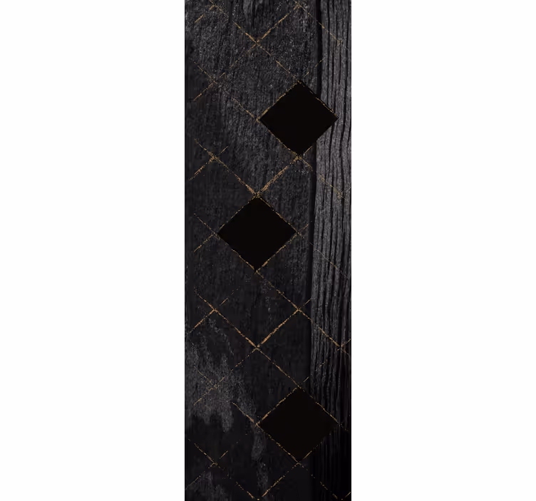 Zwart elegant patroon tegels behang - TenStickers