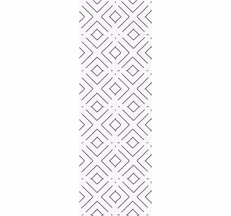 Geometrische diamantstijl behang hal - TenStickers