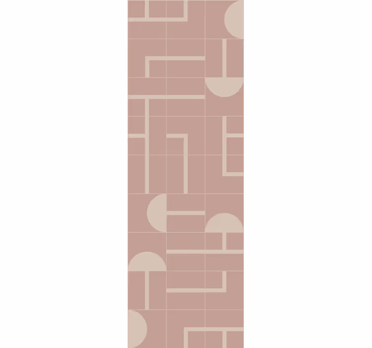 Beige zachte vormen geometrisch behang - TenStickers