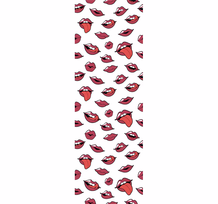 Expressieve lipmotieven gepersonaliseerd behang - TenStickers