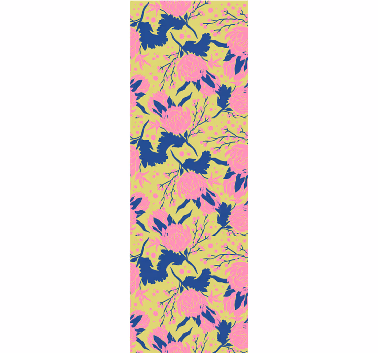 Levendig bloemenpatroon behang bloemen - TenStickers
