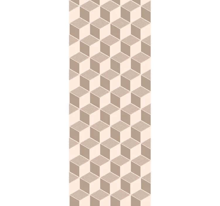 Stijlvol kubuspatroon geometrisch behang - TenStickers