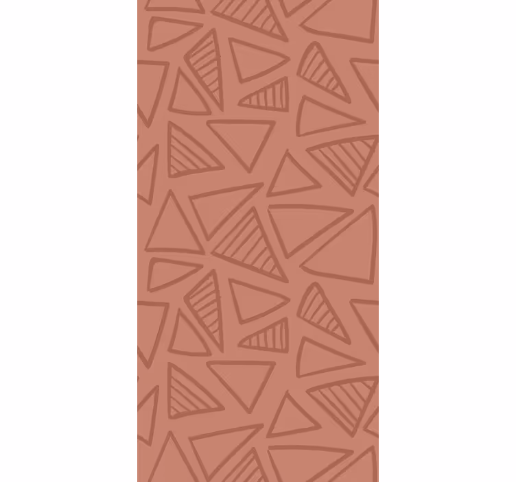 Abstract rood patroon geometrisch behang - TenStickers