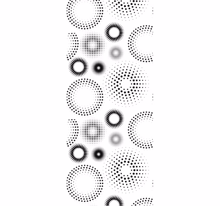 Pointillistische meetkunde stippen behang - TenStickers
