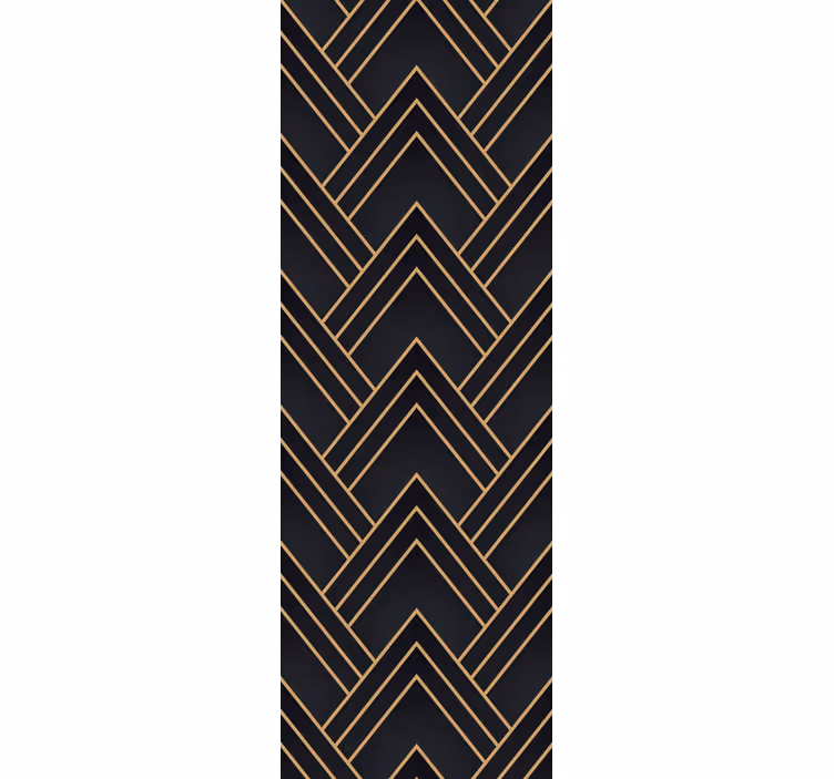 Zigzag gouden patroon geometrisch behang - TenStickers