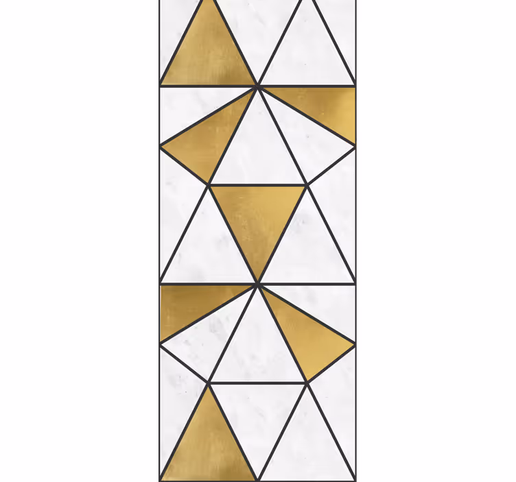 Driehoek behang Geometrisch marmereffect - TenStickers