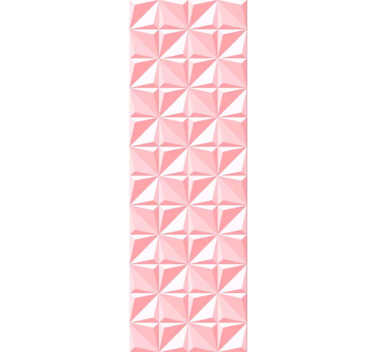 Roze geometrische vormen 3d behang - TenStickers