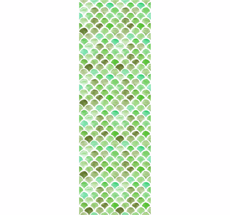 Gegolfd groen patroon behang print - TenStickers