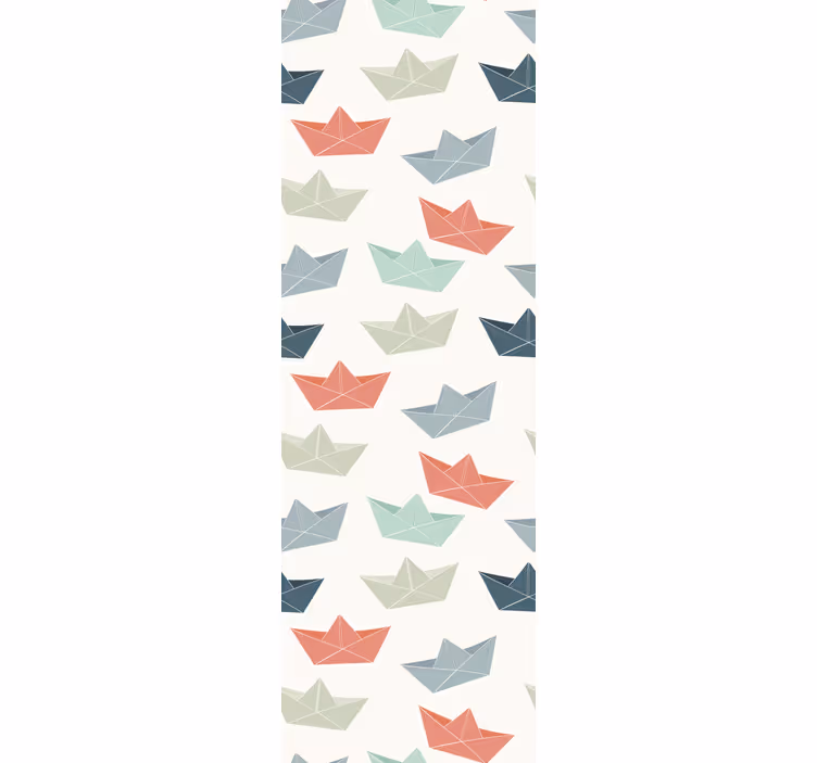 Origami boten behang kinderkamer - TenStickers
