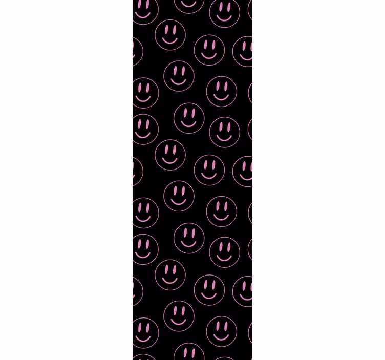 Smileygezichtspatroon woonkamer behang - TenStickers