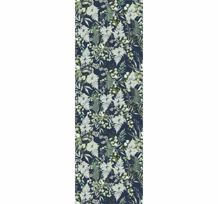 Elegant groen patroon natuur behang - TenStickers