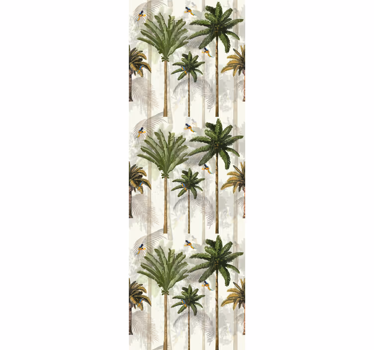 Beige palmpatroon behang jungle - TenStickers