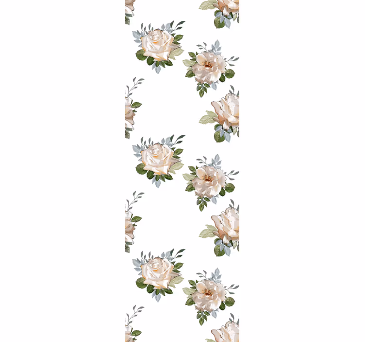 Elegante gouden rozen behang bloemen - TenStickers
