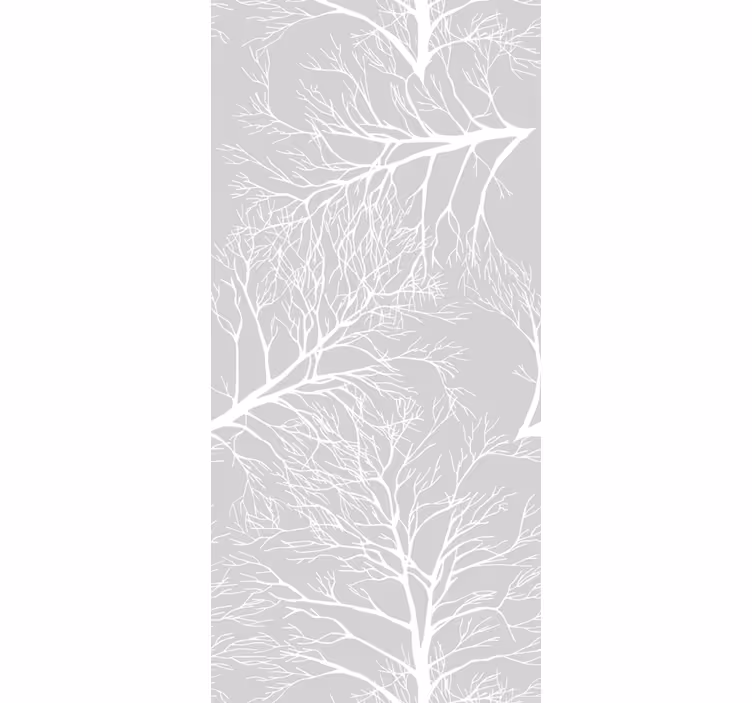 Grijs takkenpatroon bomen behang - TenStickers