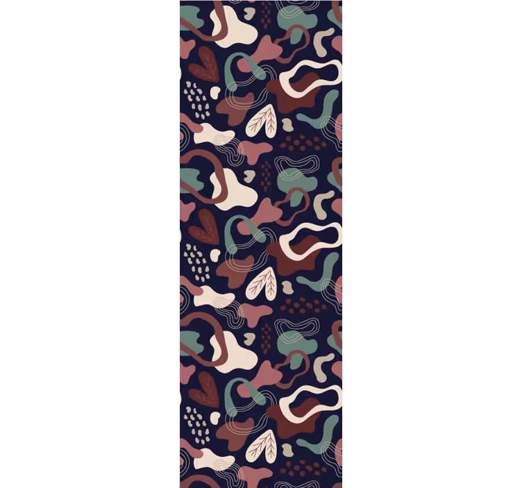 Abstract kunst rood en groen patroon  - TenStickers