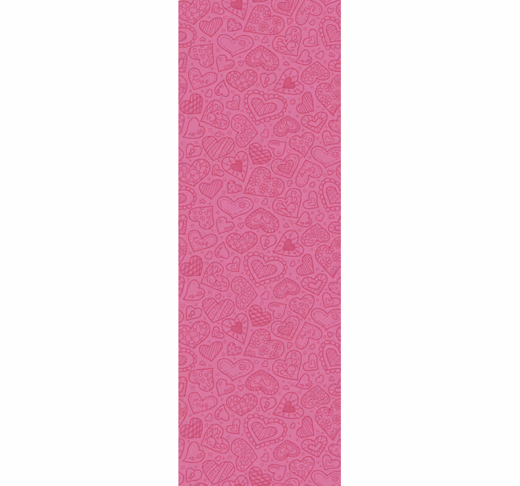 Charmante hartvormen behang roze - TenStickers