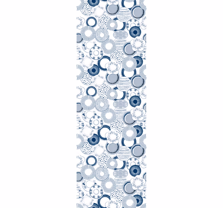 Ornamentaal behang delfstblauw - TenStickers