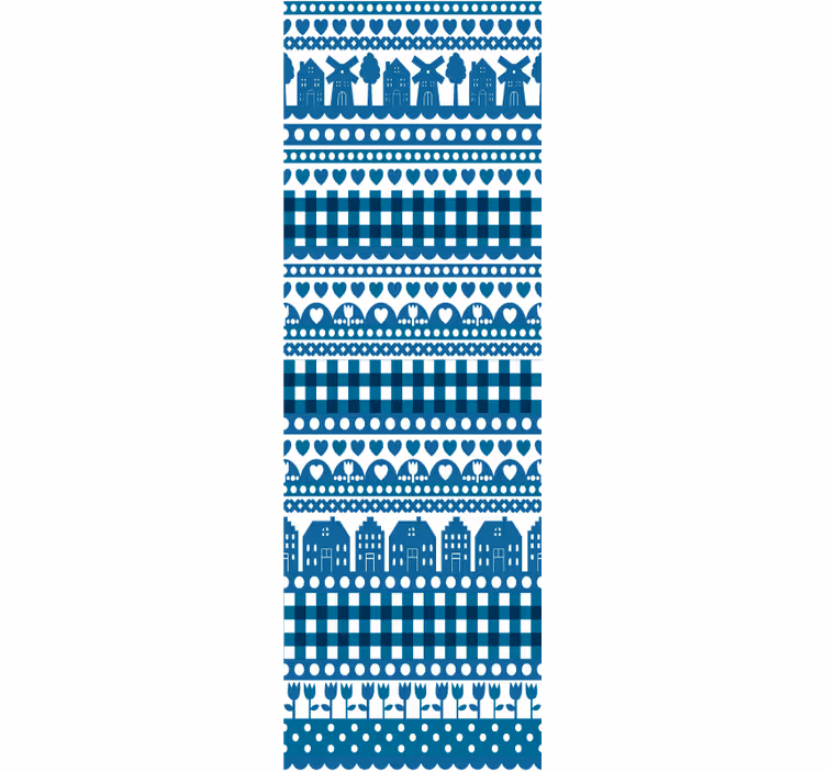 Delfst blauw Nederlandse landschap - TenStickers