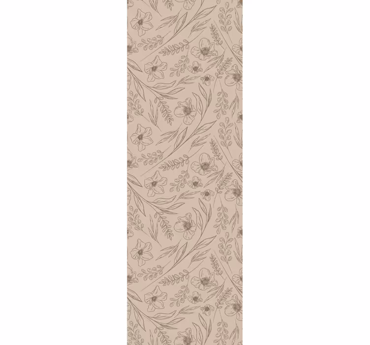 Taupe bloemdecoraties behang bloemen - TenStickers