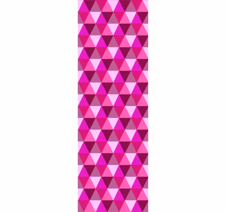 Fuchsia geometrisch roze slaapkamer behang tienerkamer - TenStickers