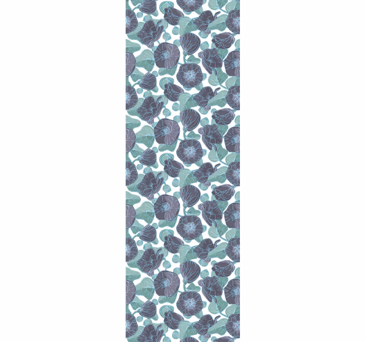 Behangpapier mauve bloemen - TenStickers