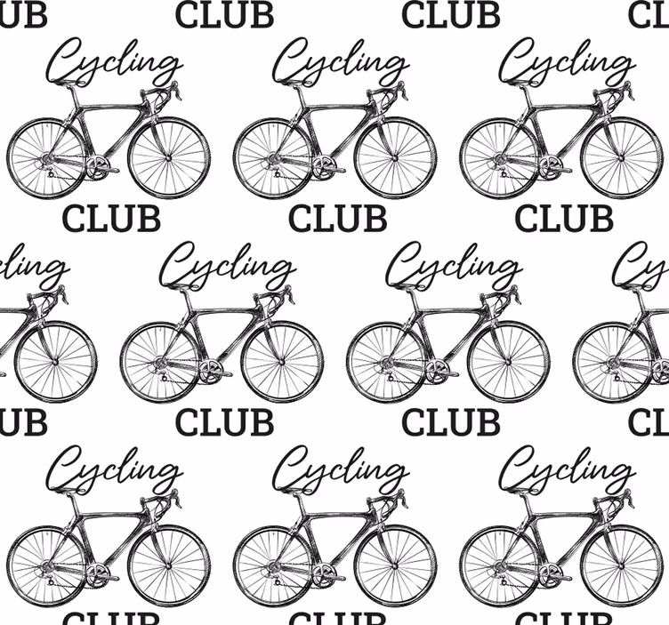 Wielrenners fietsen behang woonkamer - TenStickers