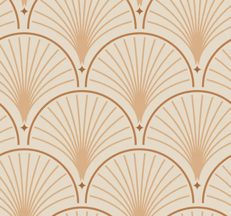 Art-deco patroon klassiek behang - TenStickers