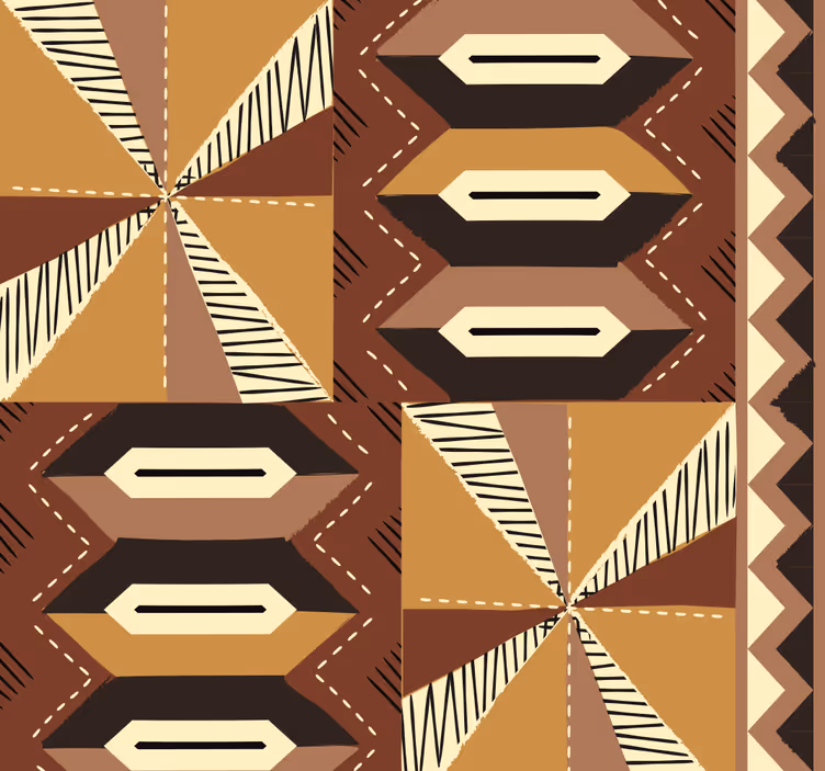 Tribaal Afrikaans patroon Behang master bedroom - TenStickers
