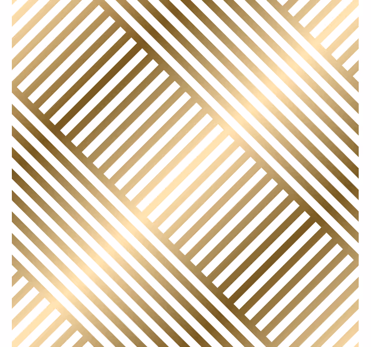 Geometrische gouden lijnen behang gang - TenStickers