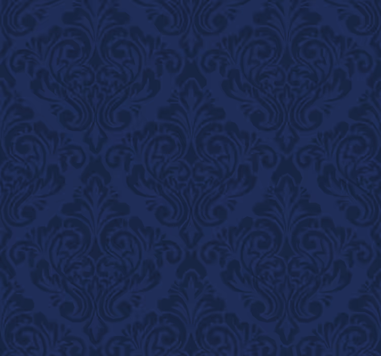 Marineblauw damast woonkamer behang - TenStickers