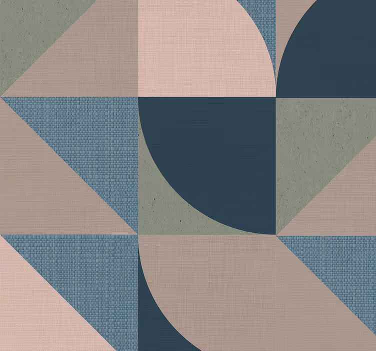 Abstract geruit hoofdeinde behang - TenStickers