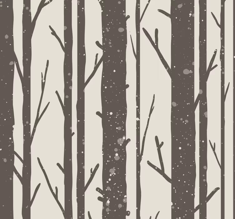 Winterbomen hoofdeinde behang - TenStickers
