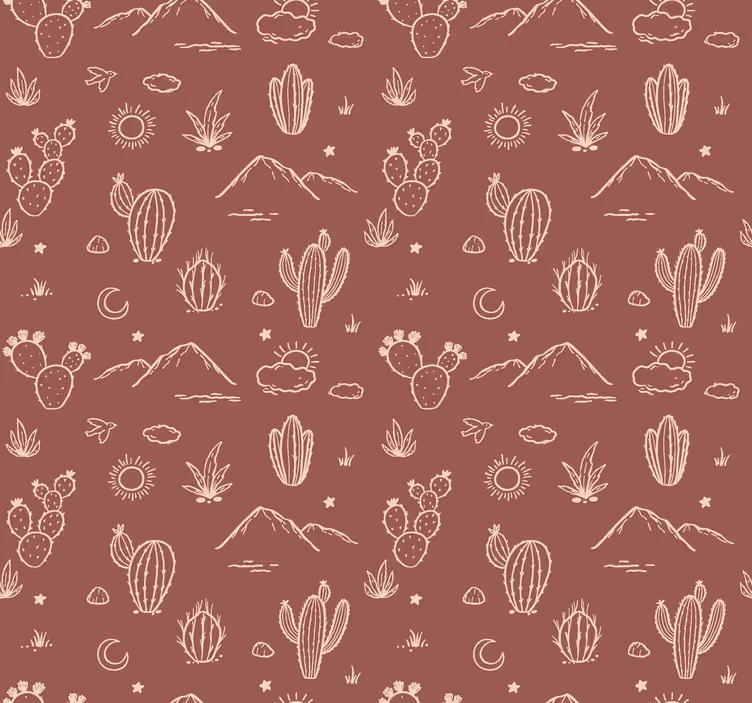 Arizona landschap terracotta behang - TenStickers