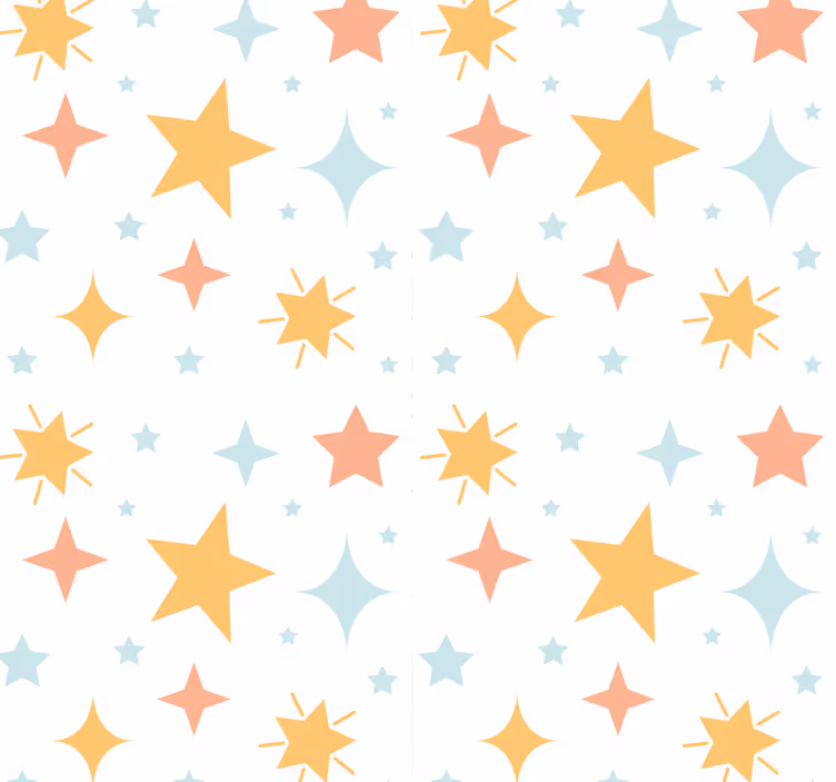 Sterrenpatroon sterren behang - TenStickers
