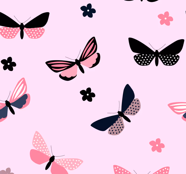 Vlindermotief vlinders behang - TenStickers
