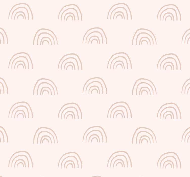 Minimalistische regenboog babykamer behang - TenStickers