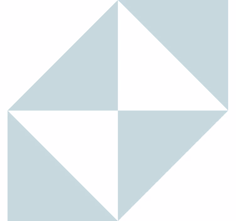 Blauwe driehoekjes geometrisch behang - TenStickers