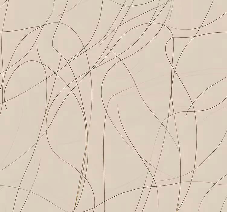 Beige ontwerp fijne lijnen abstract behang - TenStickers