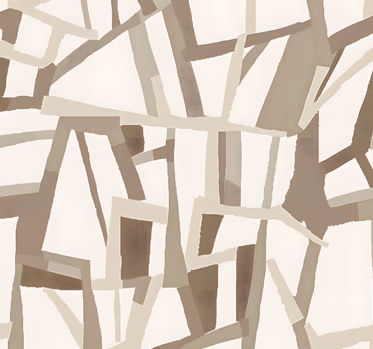 Beige scandinavische stijl abstract behang - TenStickers