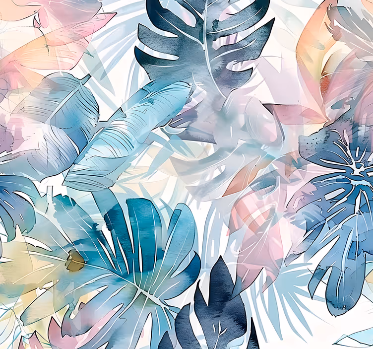 Botanische bladeren behang  - TenStickers