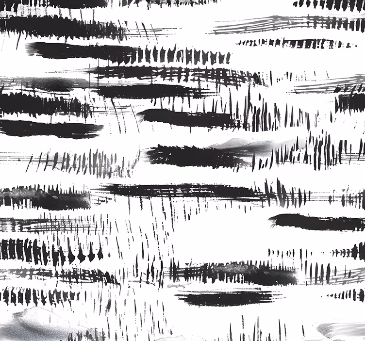 Streken zwarte verf abstract behang - TenStickers