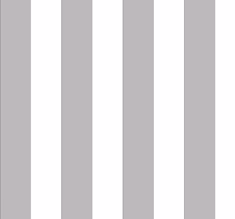 Grijze en witte strepen behang - TenStickers