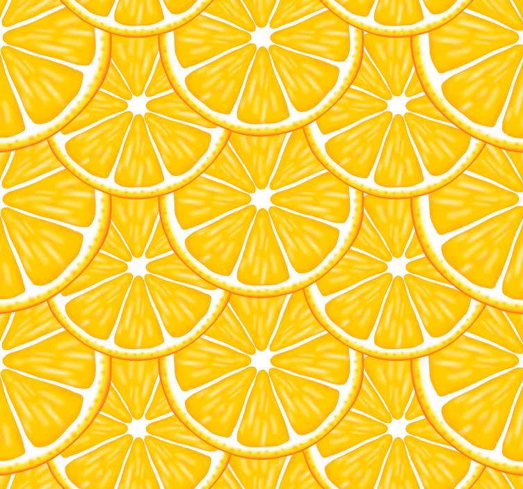 Citrusschijfmotief keuken behang - TenStickers