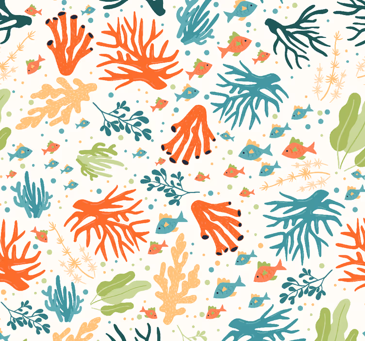 Mariene botanische producten natuur behang - TenStickers