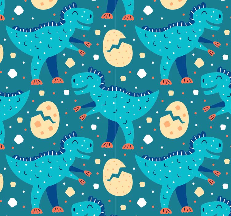 Dinosaurusmotief dino behang - TenStickers